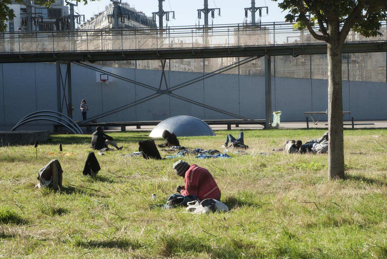 Migrants Linges qui sechent parc maroc