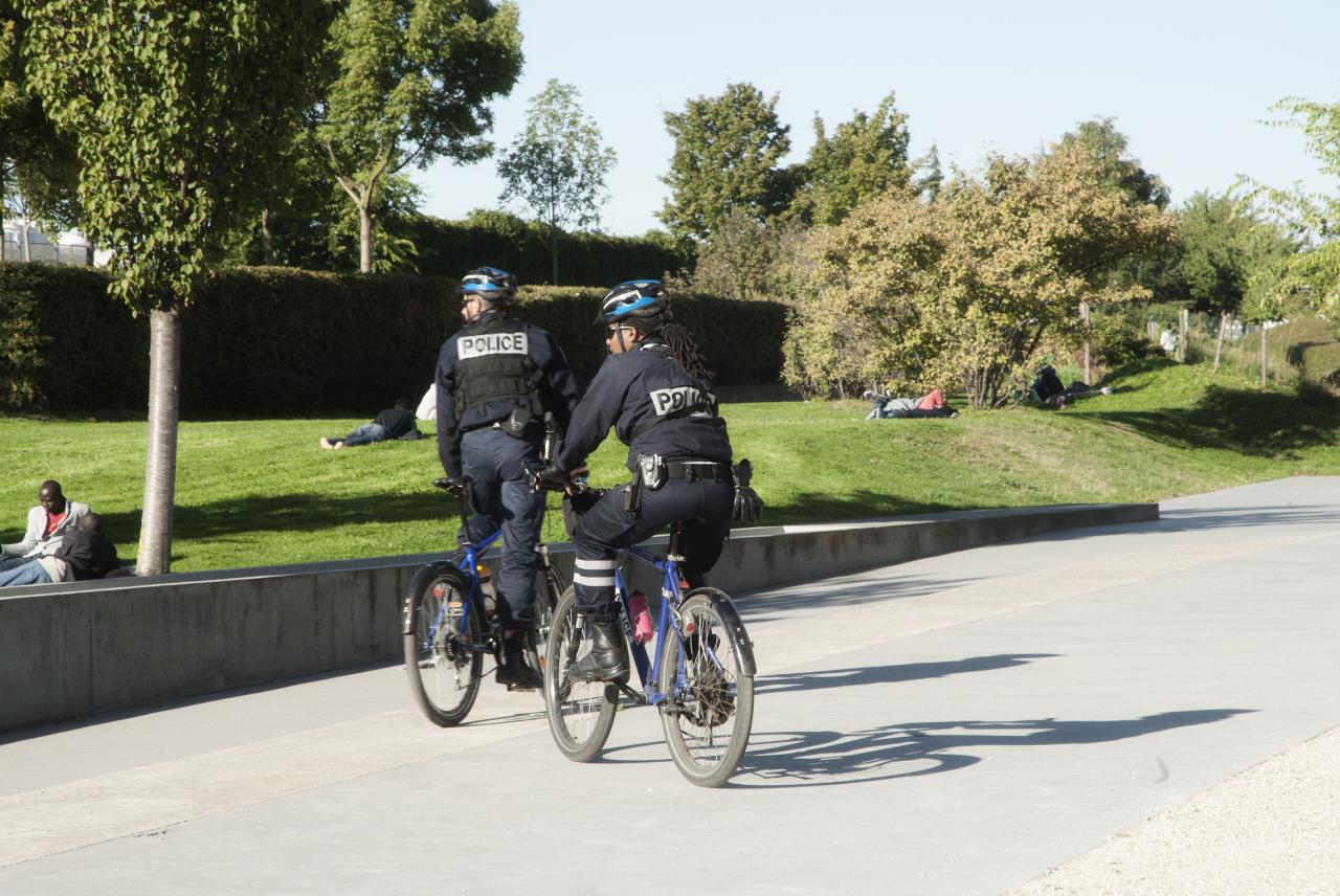 Policiers vélos parc maroc